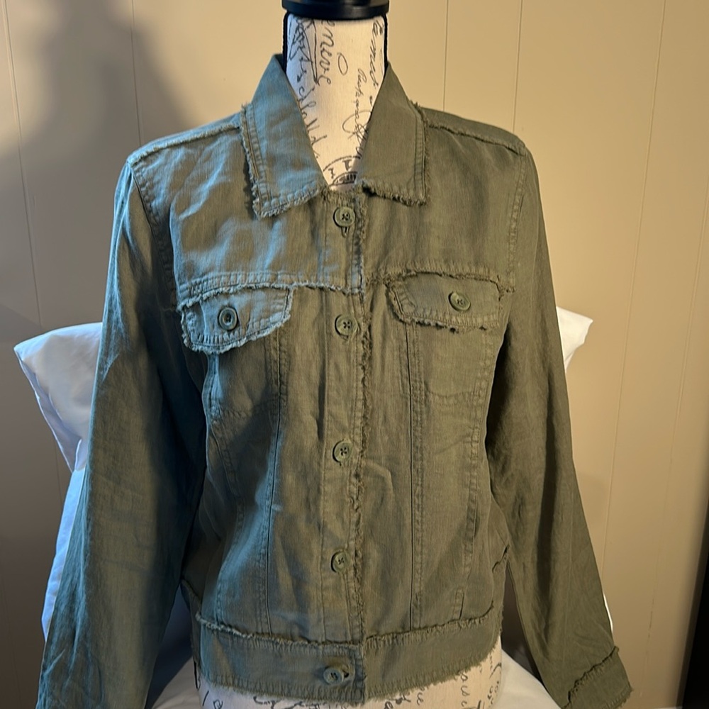 Tommy Bahama Linen Green Jacket - Size Medium NWOT